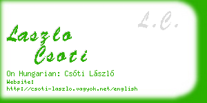 laszlo csoti business card