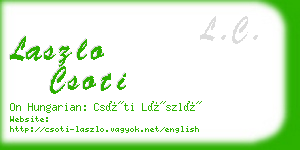 laszlo csoti business card
